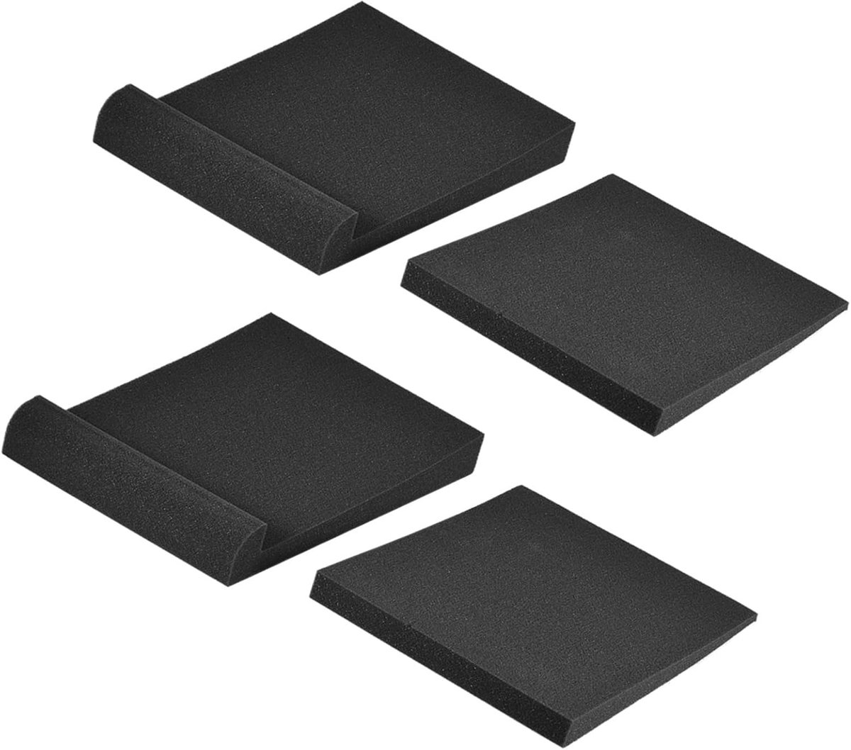 Luidspreker Isolatie - Schuim Pads - Studio Geluid - Trillingsdempend Ontwerp - Max 24.5cm - Grijs