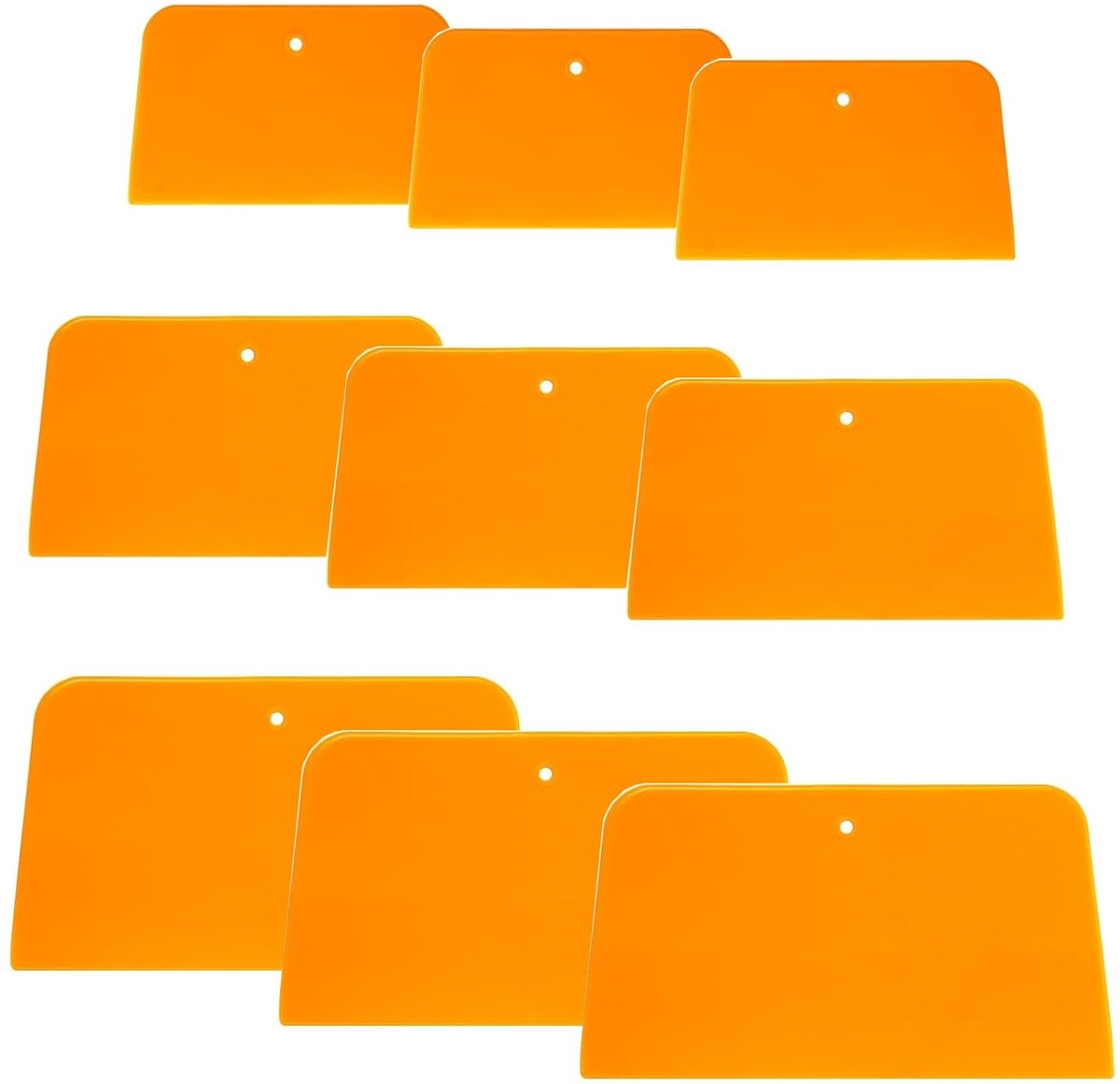 Dailygoods- Schilderspatel Set 9 Stuks - Kunststof Vlakspatels - Plamuurmessen - Flexibele Randen - Nauwkeurig Werken - Betrouwbaar Hulpmiddel - Plamuurmes