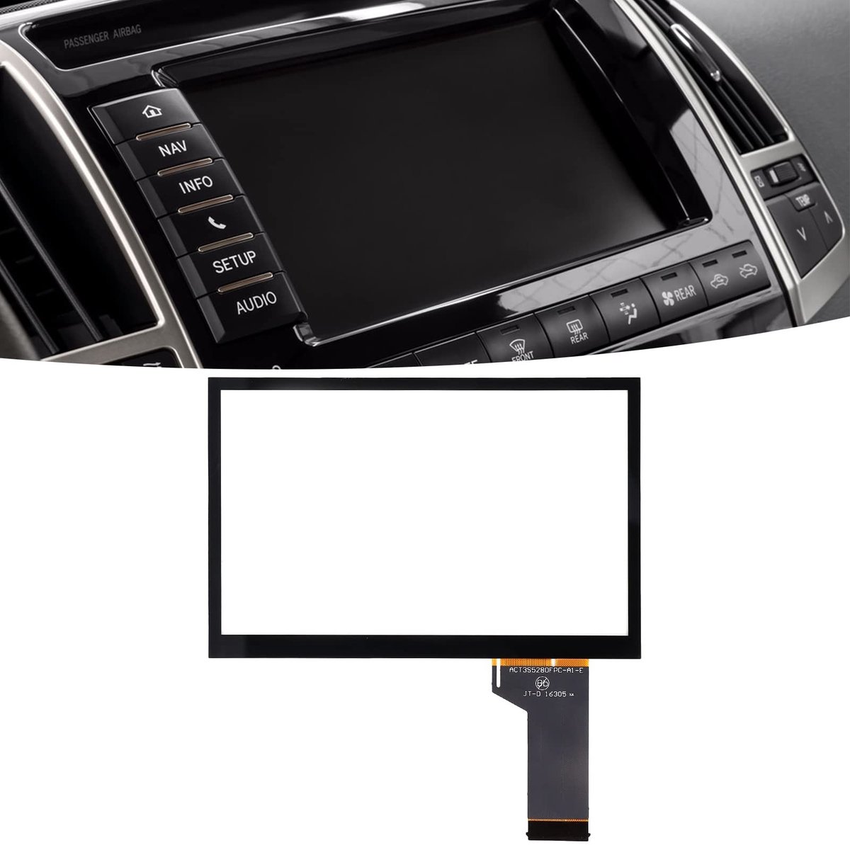 Solidchoice- Touchscreen Vervanging MIB - LCD Digitizer - Auto Audio/Video - Oliebestendig - Perfecte Pasvorm - Hoogwaardig Acrylmateriaal - Display