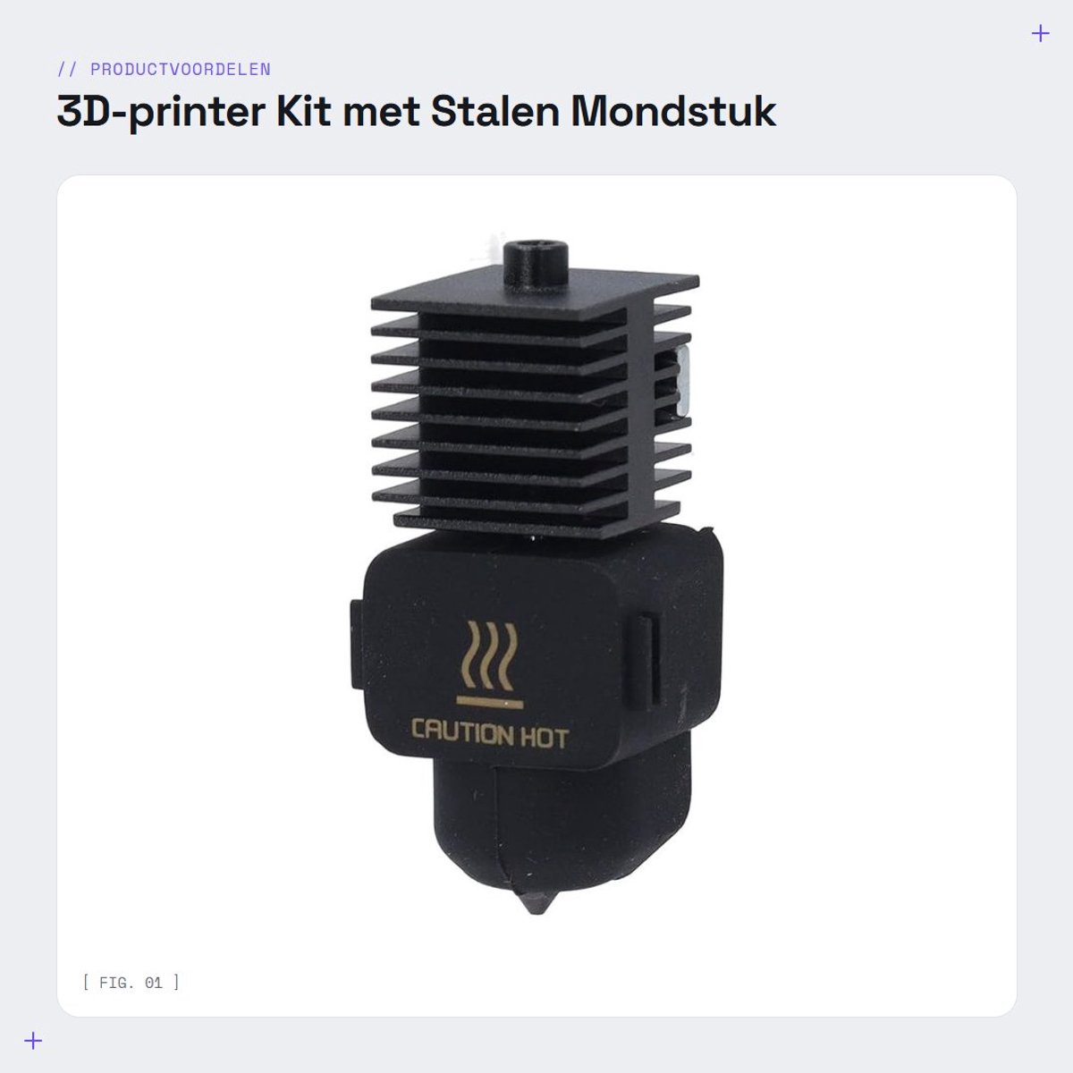 Dailygoods- 3D-printer Kit - Gehard Stalen Mondstuk - Messing Ti Legering - Verwarmingsblok - A1 Model - Eenvoudig te Vervangen - 3D-printeronderdeel