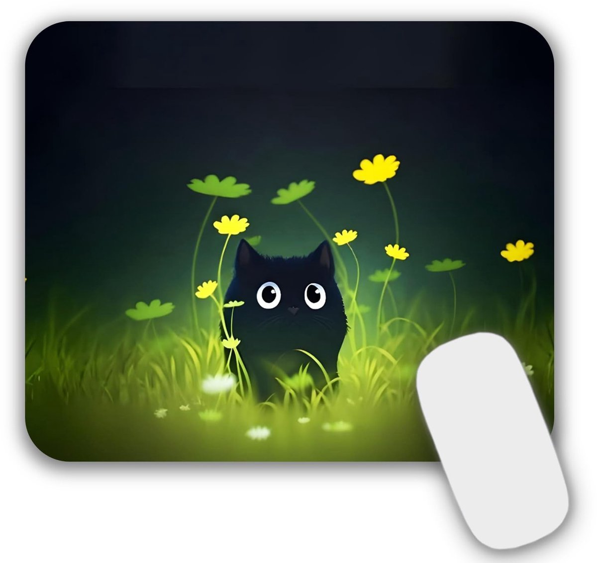 Dailygoods- Muismat Gaming - Antislip - Natuurlijk Rubber - Lycra-Stof - 24 x 20 x 0,3 cm - Wasbaar en Lichtgewicht - Gaming Mousepad