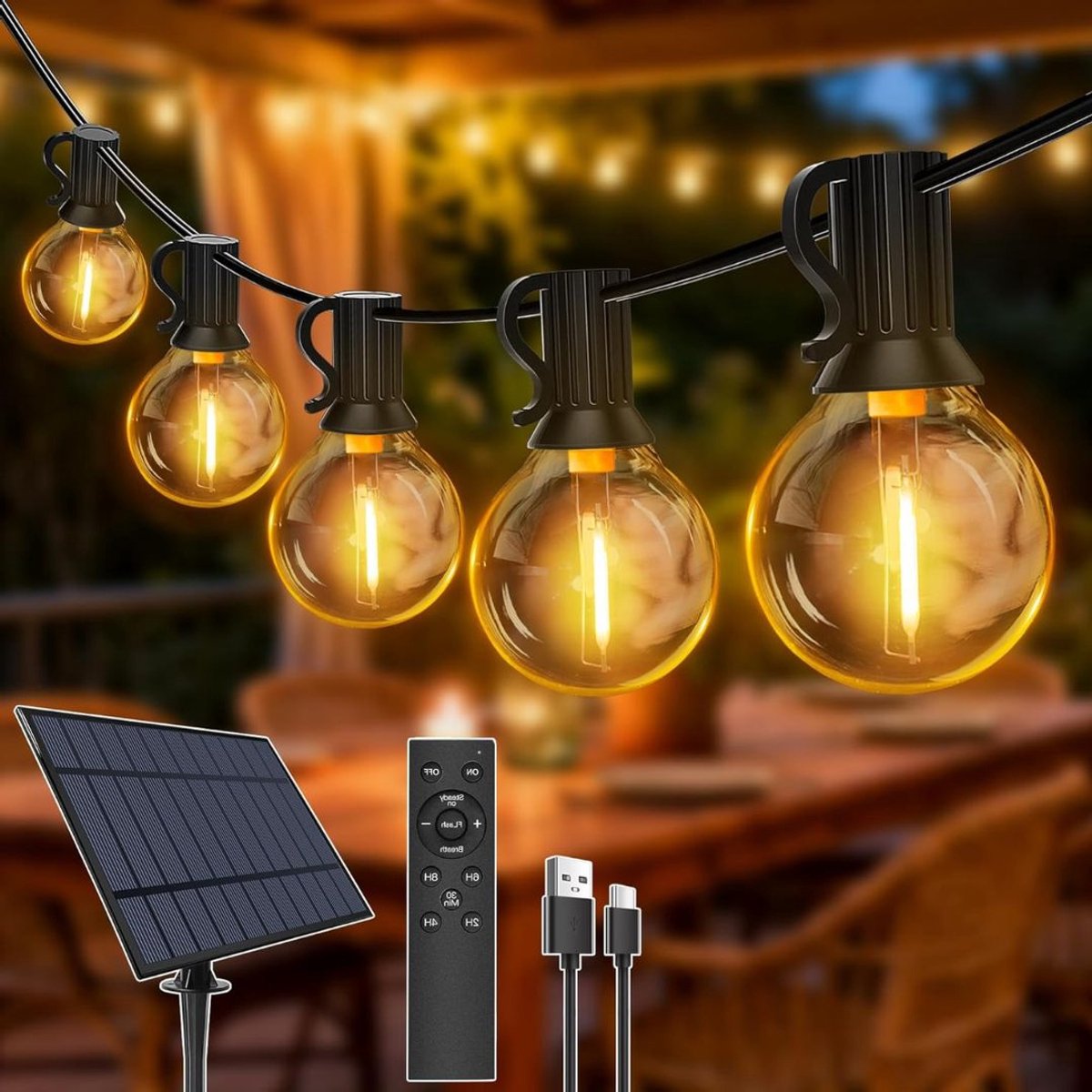 Tuinverlichting Buiten Lichtsnoeren - Terrasverlichting - Buitenverlichting Sfeer -