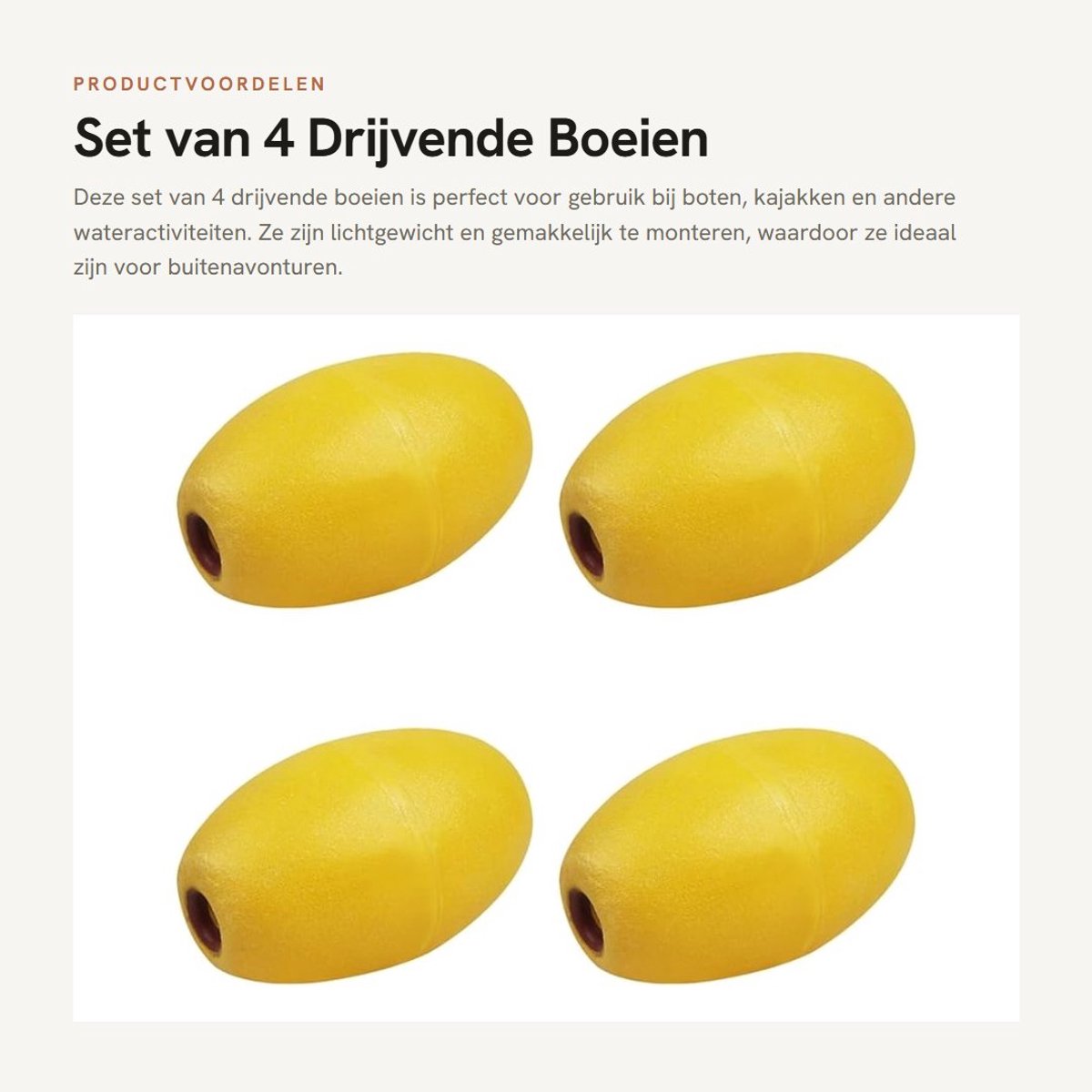 Dailygoods - Set van 4 Drijvende Boeien voor Boten en Wateractiviteiten
