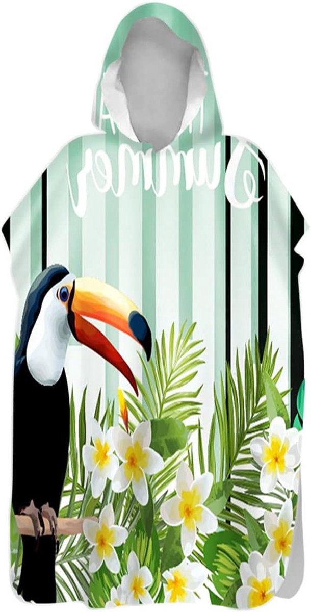 Strand Poncho - Omslagdoek Handdoek - Omkleden Strand - Sneldrogend Microvezel - 60x80cm -