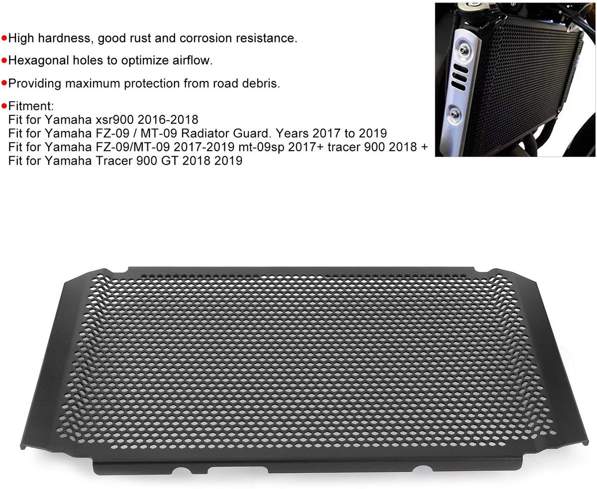 Dailygoods- Radiatorbeschermer Aluminiumlegering - Radiatorrooster - Motorfiets Grille - Geschikt voor XSR900/FZ-09/MT-09 - Hoge hardheid - Lange levensduur