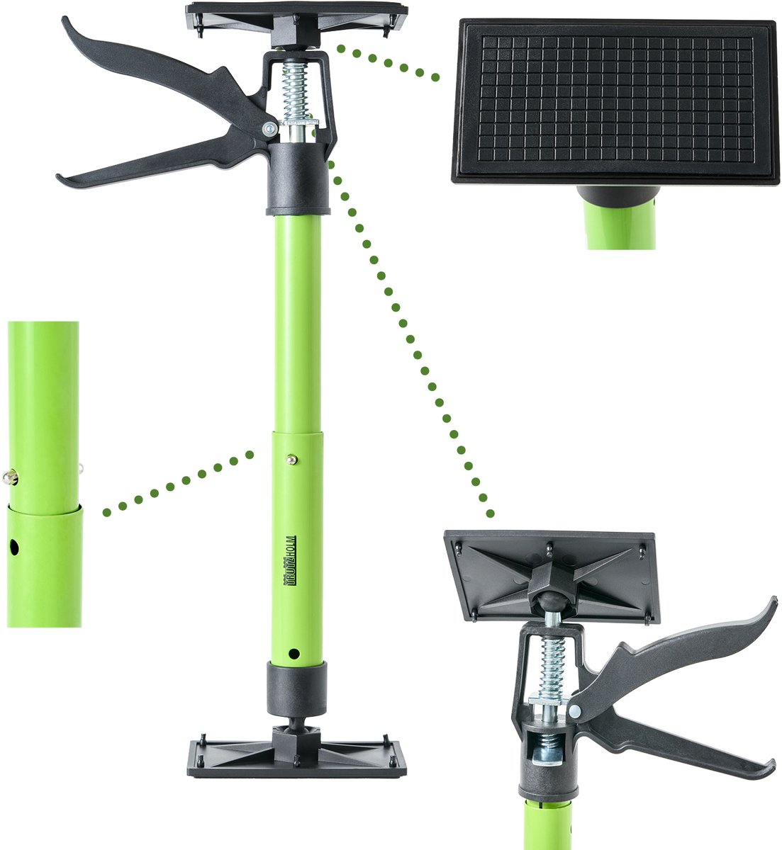 TRUTZHOLM Einhandhalterung 30–59 cm – Montagehalterung – Kompakte Schrankmontage, Deckenhalterung, Tragkraft 30 kg