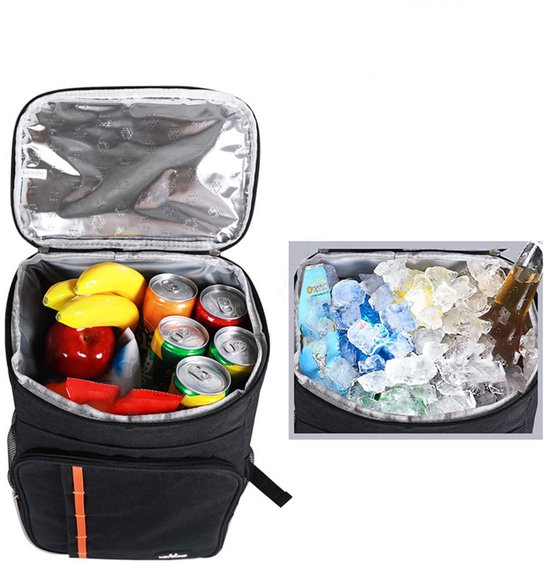 Lekvrije picknicktas- Outdoor koeltas - Koeltas– Lunchtas– Dik geïsoleerde rugzak– Lekvrije binnenvoering met grote capaciteit– Kampeerkoelrugzak– Geschikt voor strand, reizen en picknicks — afbeelding 4