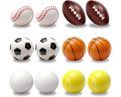 12 Stuks - Mini Bal - 4 cm - Stuiterbal - Mini Sportballen - Indoor Stuiterbal - Motoriek En Zintuigballen - Speelgoed Voor Kinderen - Schuimballen - Stress En Angstverlichting - Antistressbal - Voor Kinderen En Volwassenen