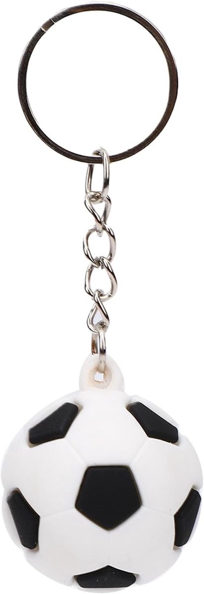 Voetbal Sleutelhanger - Bal Sleutelhanger - Sleutels Organiseren - Realistisch Ontwerp - 3.3 cm Diameter - Meerkleurig