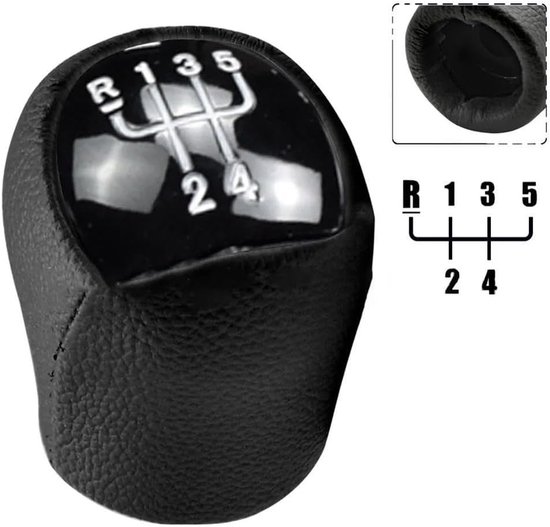 Versnellingspook - Schakelpook - Auto Interieur - 5 Versnellingen Schema - 15 x 10 cm - Wit — afbeelding 2