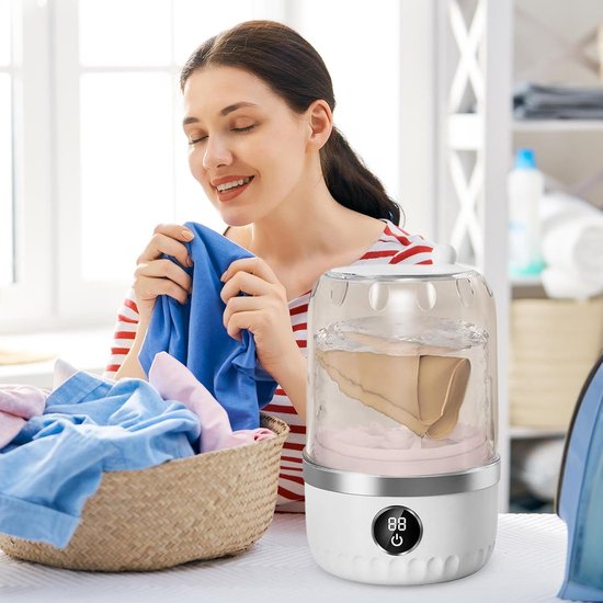 Mini Wasmachine - Compact Wassen - Kleine Was - Stille Werking - 1 Liter - Wit van MINI — afbeelding 5