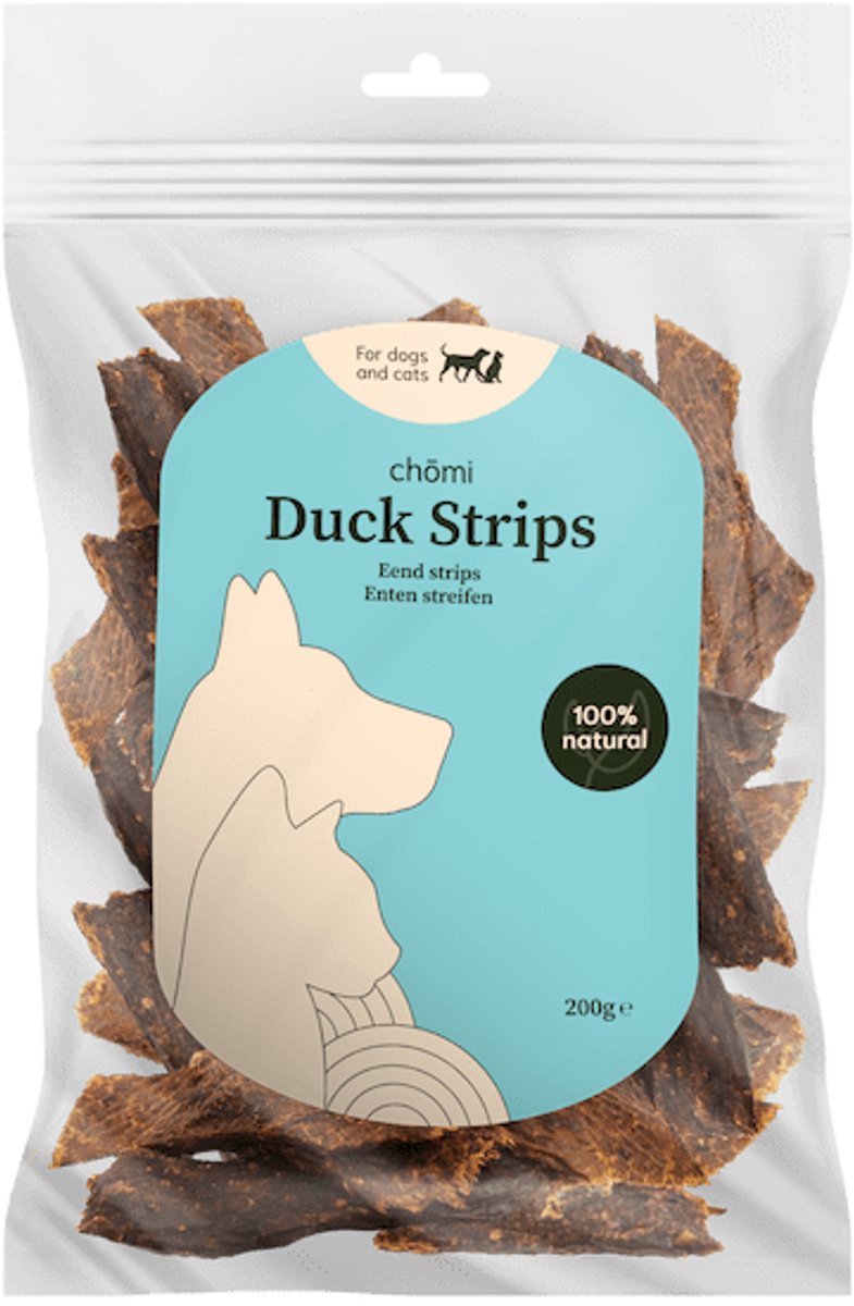 Chōmi Chomi Pets - Eendfilet Strips - 200 gram