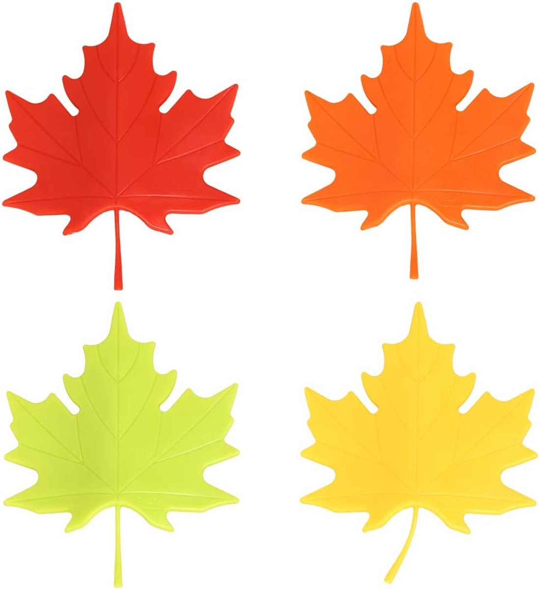 Deurstopper Blad Design - Vingerbeschermer Deur - Voorkom Dichtslaan - Zacht Flexibel Plastic - 16.5 x 13.5 cm - 4 Kleuren