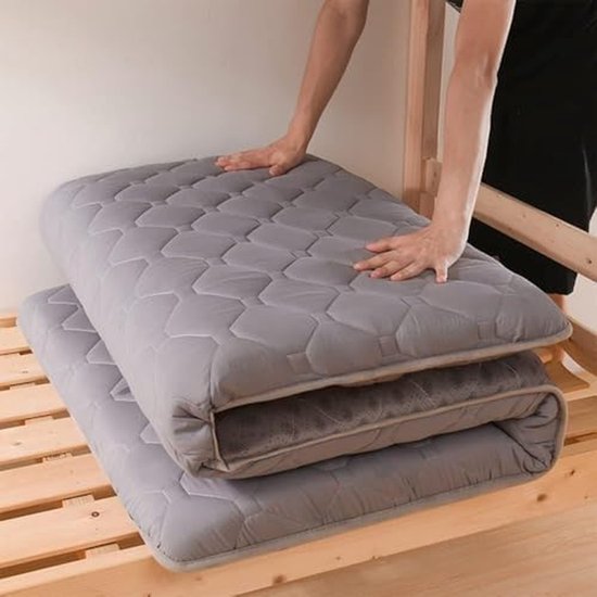 Japanse futonmatras - Vloermatras campingbed - Comfortabel slapen - Opvouwbaar draagbaar ontwerp - 120 x 200 cm - Roze — afbeelding 5