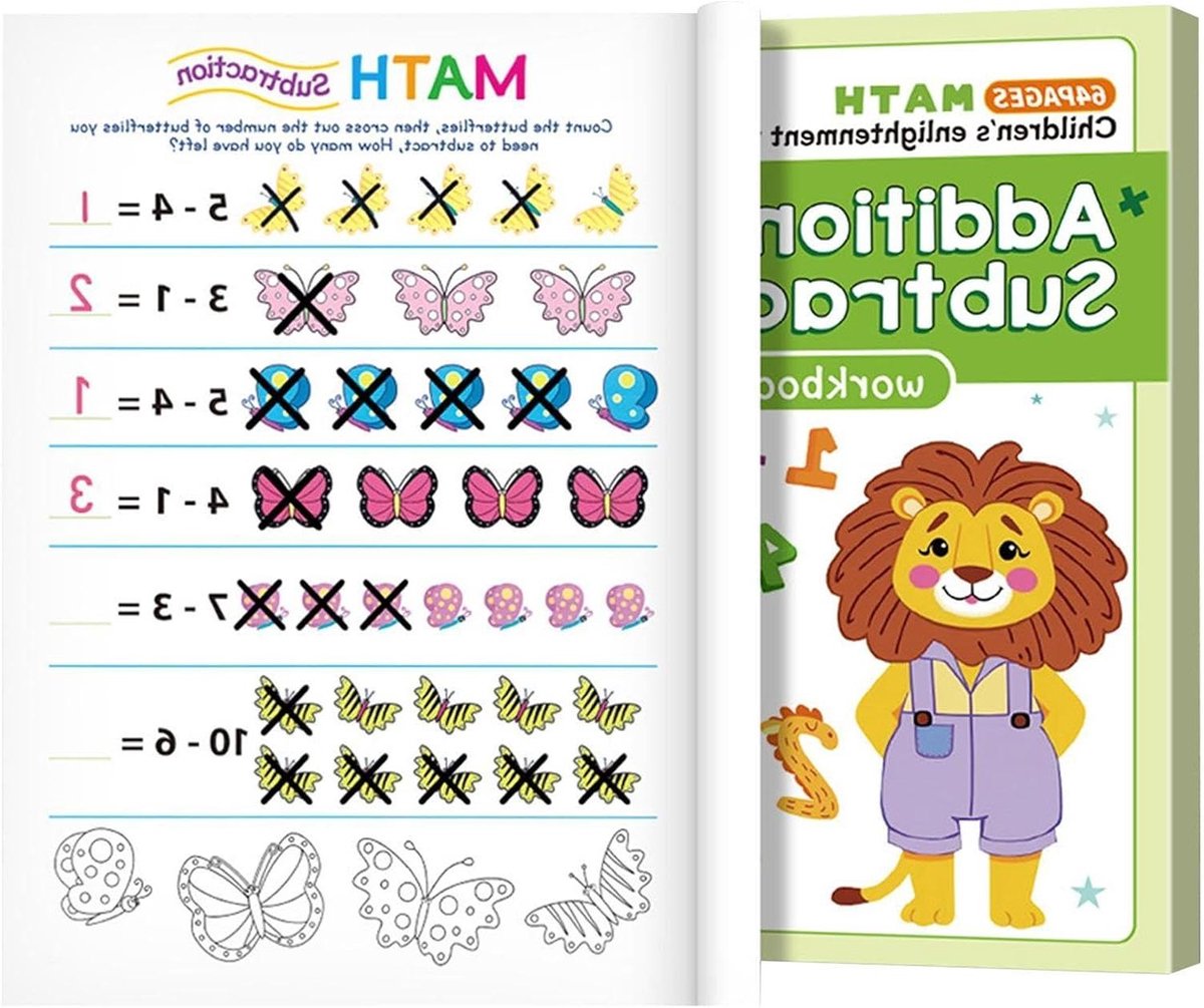 Wiskunde Oefenboek - Kinderen Werkboek - Leren Rekenen - Geïllustreerde Problemen - 64 Pagina's - Kleurrijk