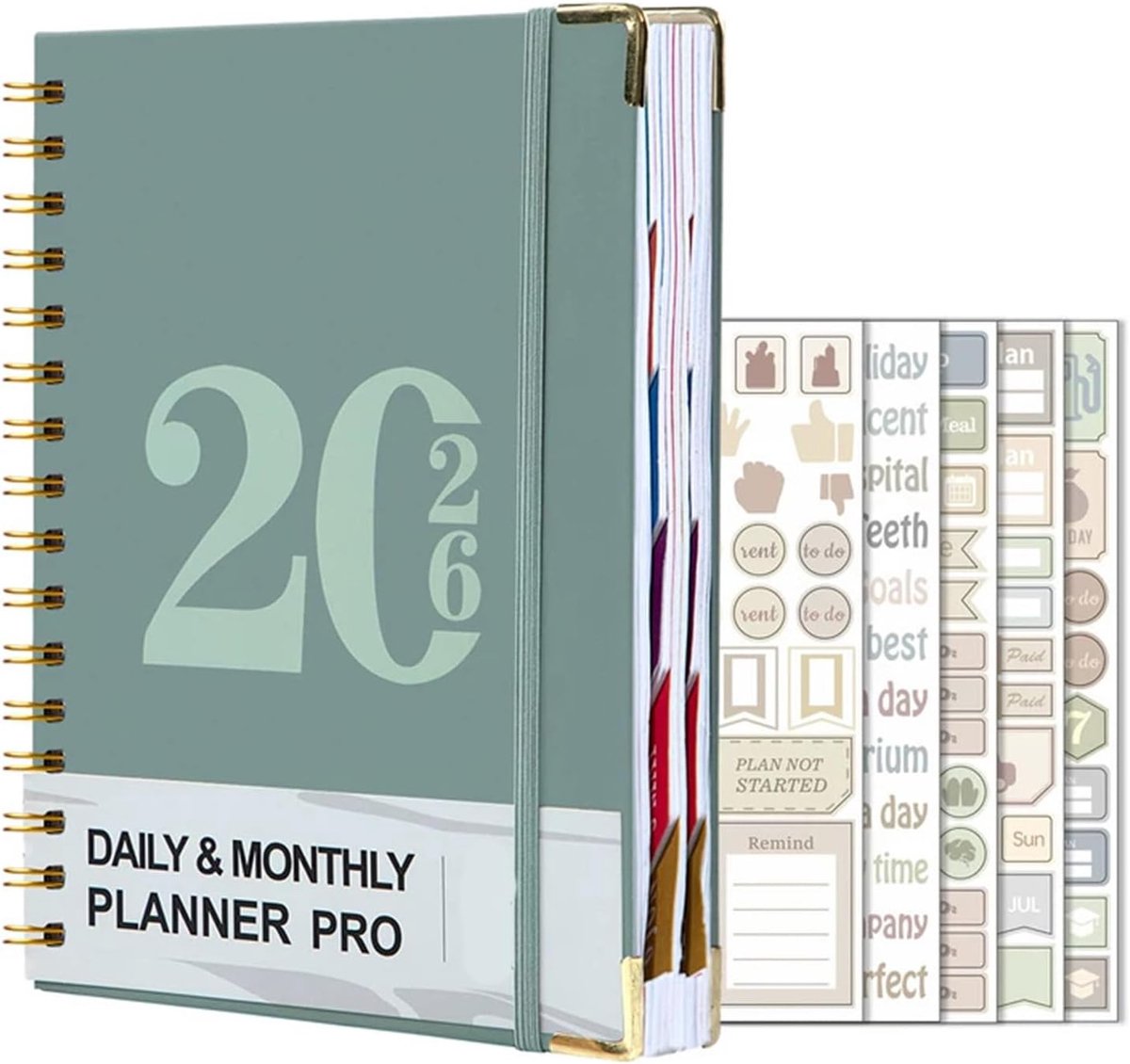 Dagelijkse Planner Notitieboek - Efficiënt Tijdmanagement - Compact Ontwerp voor Werk & Planning - Paars-1 Stuk