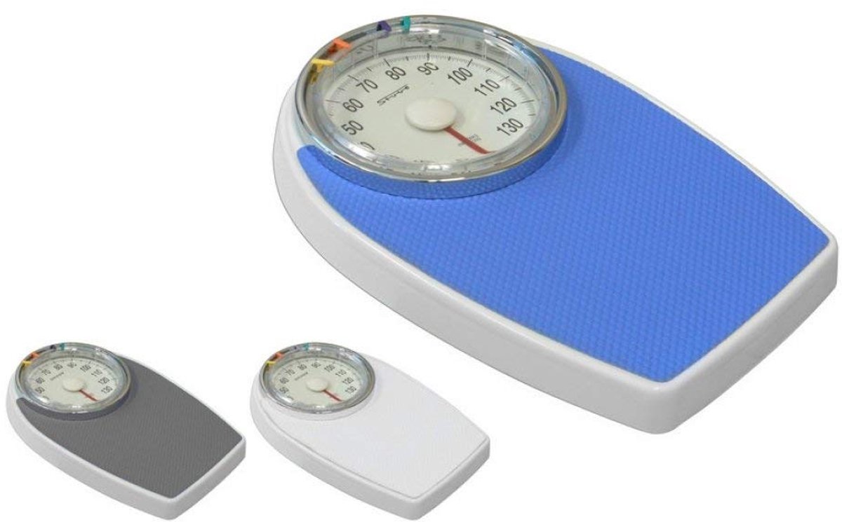 Persoonlijke Weegschaal - Mechanische Weegschaal - Gezondheid Bijhouden - Hoge Betrouwbaarheid - 130 kg - Wit