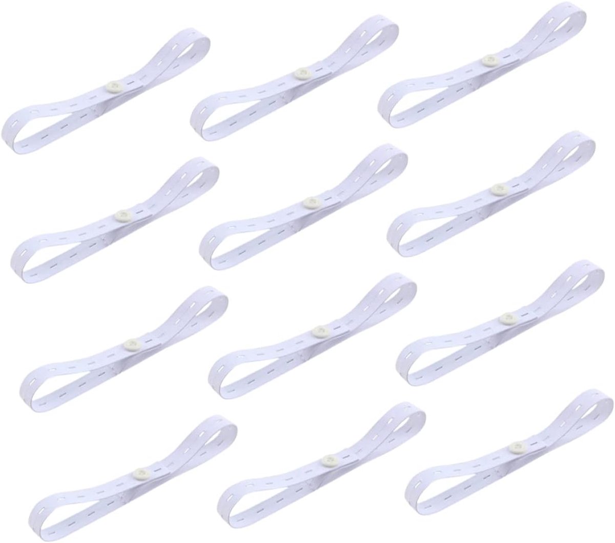 Luiersluiting Set - Luierklemmen Gespen - Babyluiers Vastzetten - Verstelbaar Elastisch Ontwerp - 50 cm - Wit
