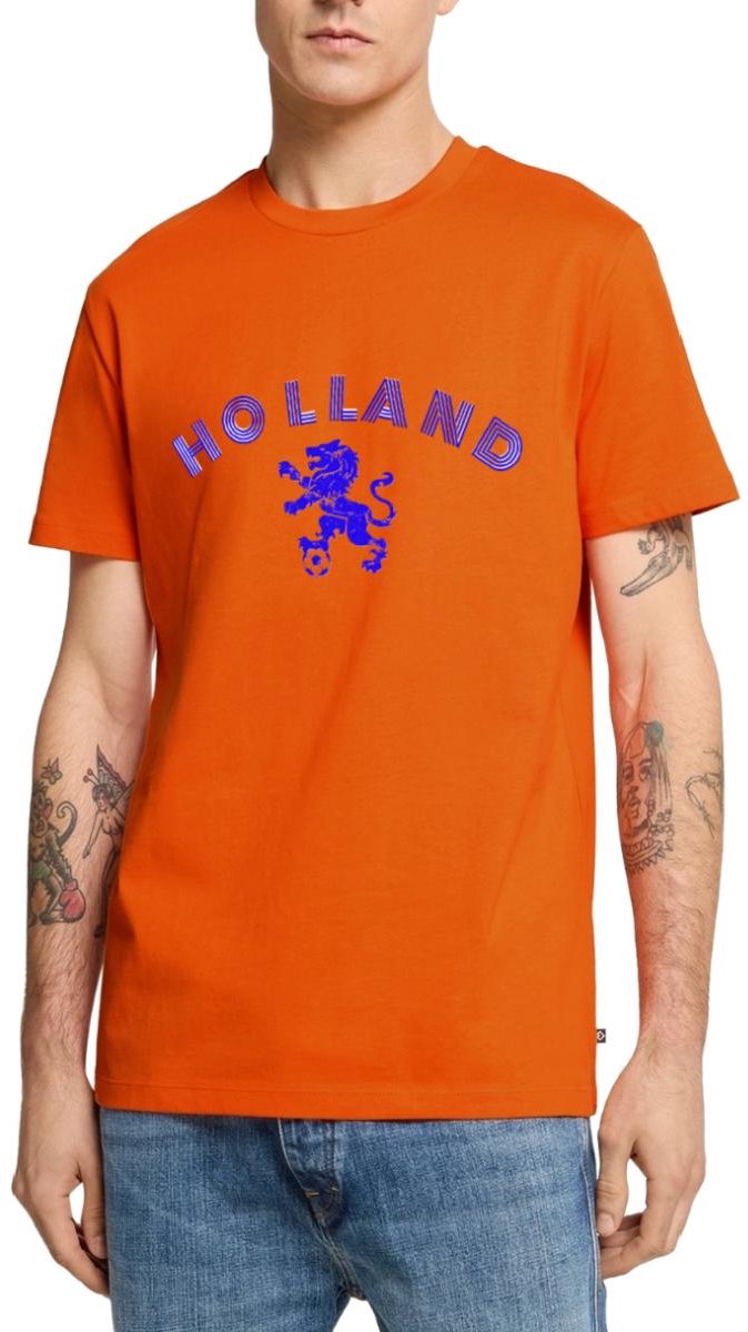 Nederland Voetbal Shirt Holland Leeuw Premium T Shirt Heren