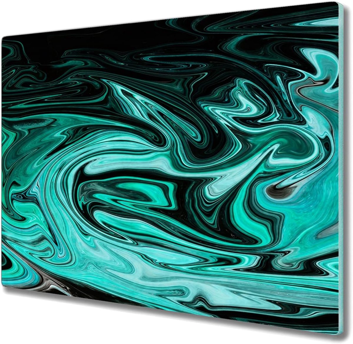 Glazen Snijplank - Kookplaatafdekking Snijplank - Keuken Werkruimte - Gehard Glas - 60 x 52 cm - Zwart