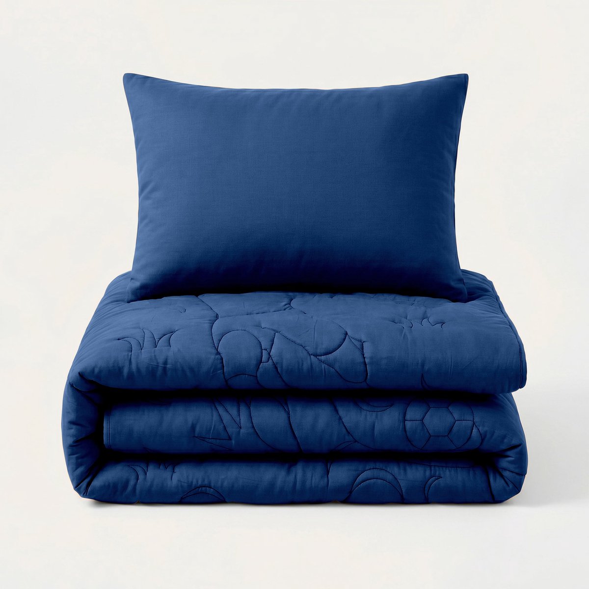HappyBed Kinderdekbed zonder overtrek - Wasbaar dekbed - Dekbed zonder hoes - 2 in 1 dekbed - Dekbed met print - Hoesloos dekbed - Navy