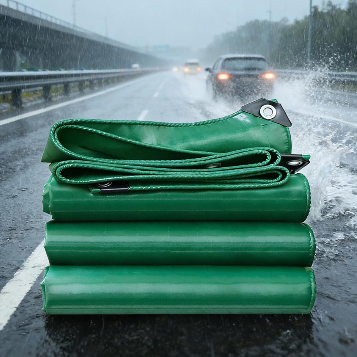 Zeildoek Zwaar Uitgevoerd - Afdekzeil Waterdicht - Bescherming Buiten - UV Bestendig Scheurvast - 160 x 280 cm - Groen