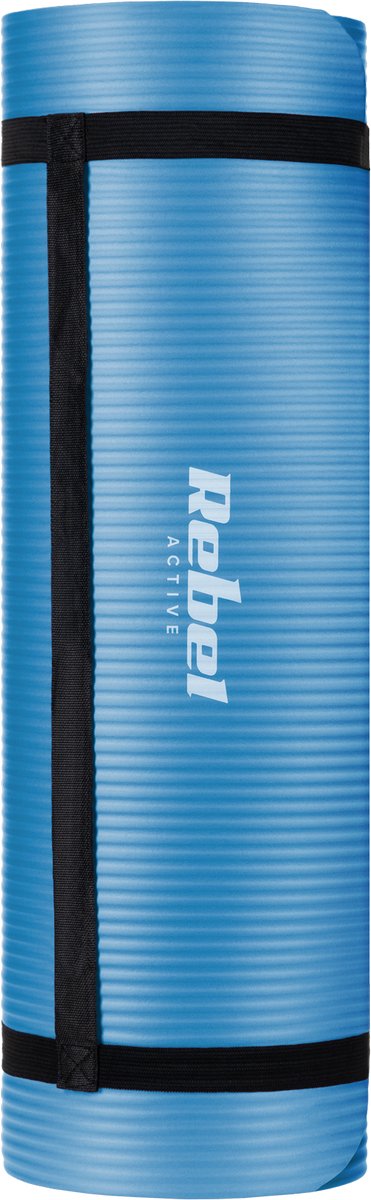 Rebel Active Serie - Yogamat - 183x61cm - 1cm Dikte - Antislip van Rebel Active — afbeelding 5