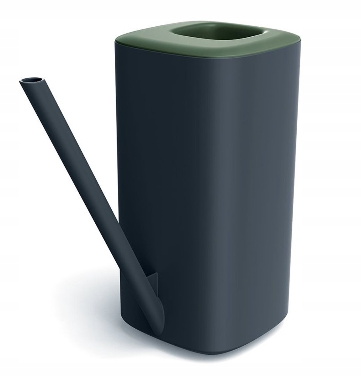 Prosperplast Tubi Serie - Kunststof Gieter - 1,6L - Ergonomische Handgreep - Antraciet met Groen