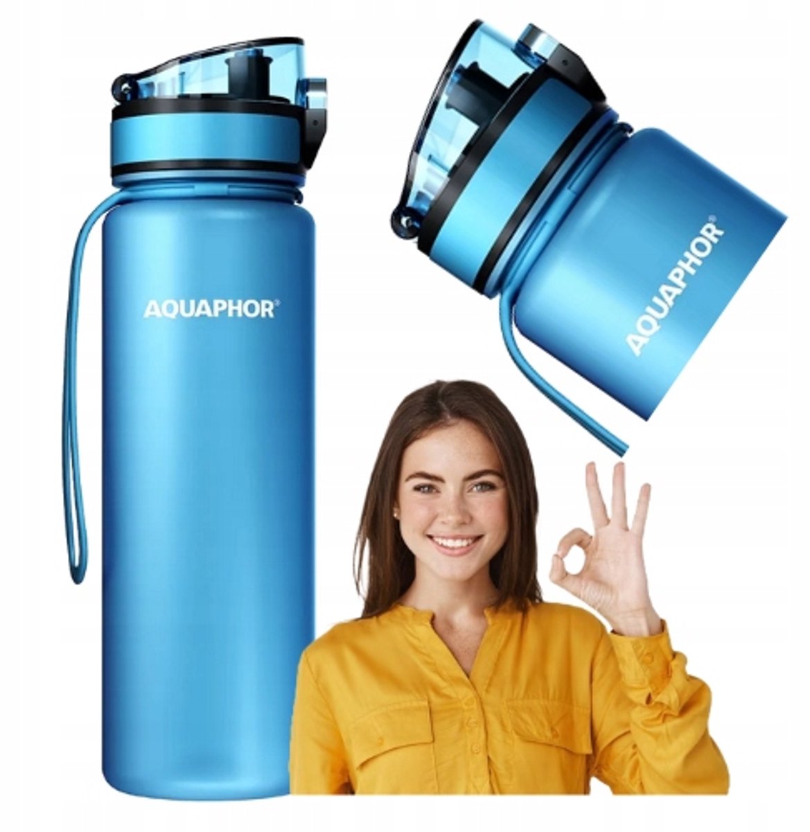 Aquaphor City Serie - Filterfles Water - 0,5l - BLAUW - Tritan - BPA Vrij