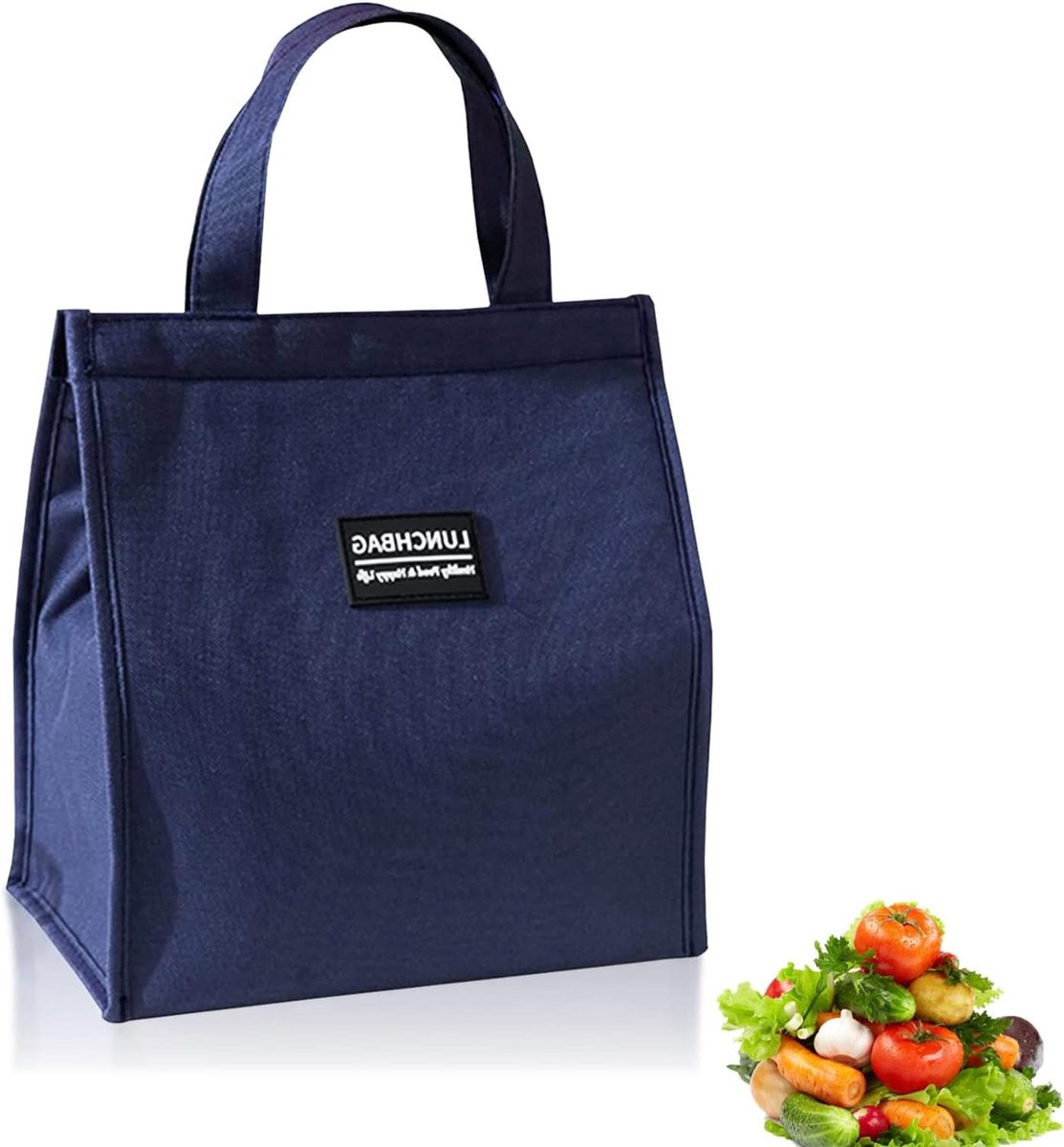 Vouwbare en draagbare koel tas voor picknicks en lunches, rechthoekig met aluminiumfolie, ideaal voor onderweg
