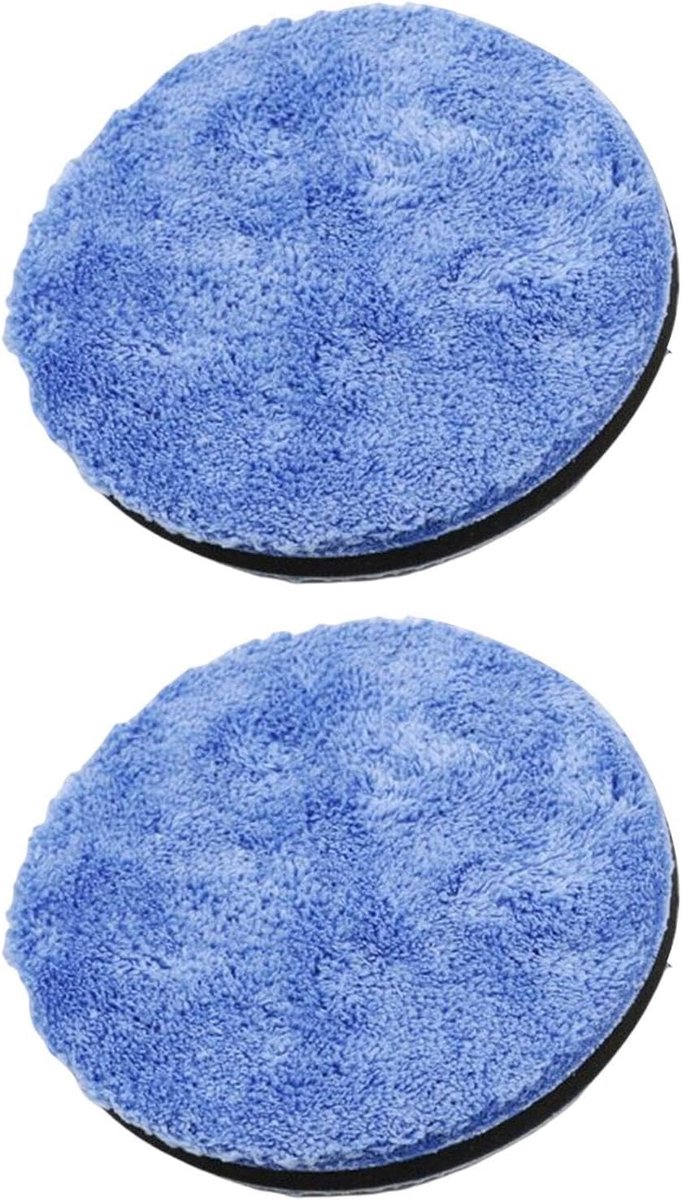 Microvezel Polijstpad - Poets Pad - Auto Wax Aanbrengen - Superfijne Vezels - 12.5 cm x 2 cm - Blauw