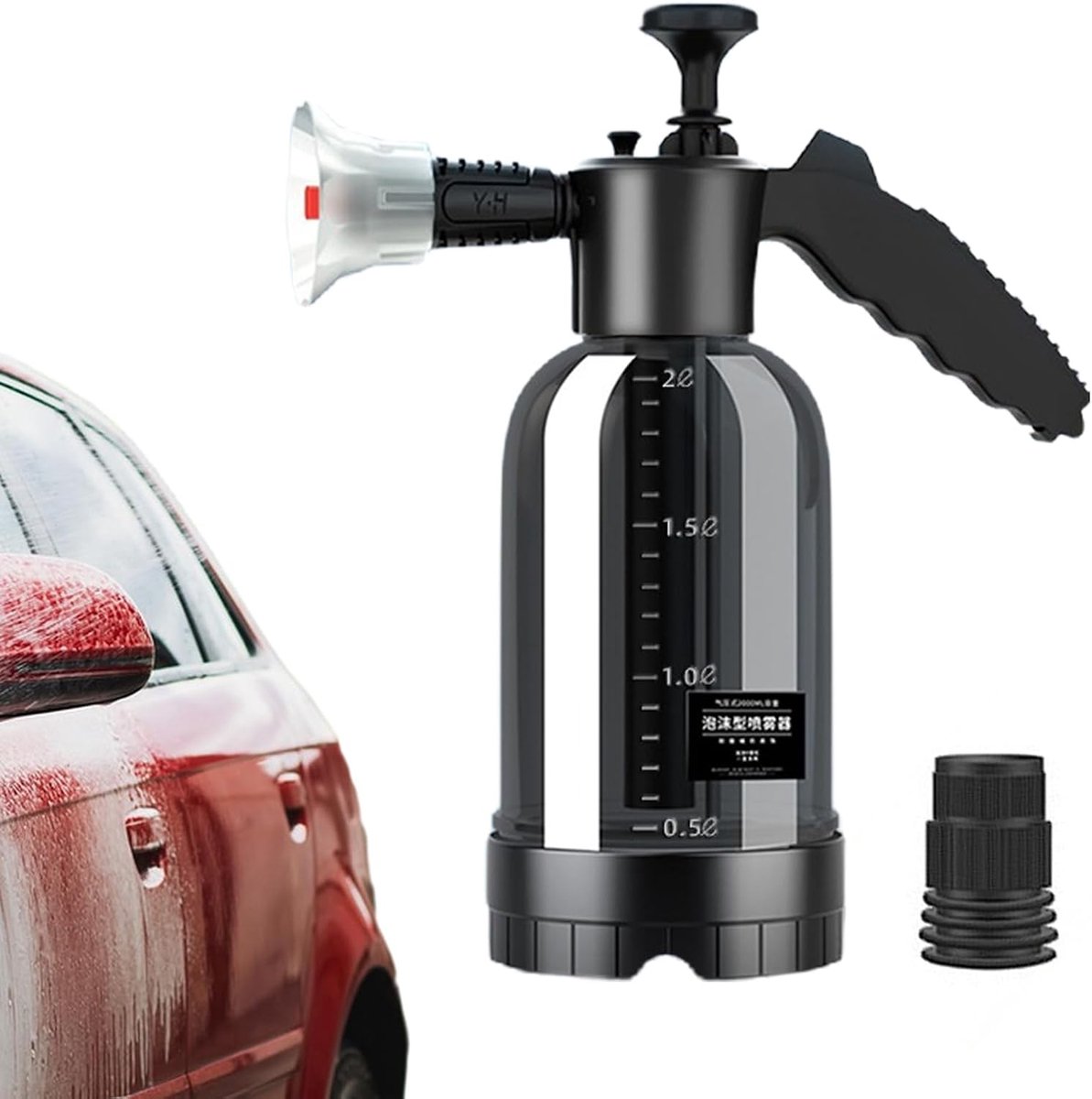 Schuimsproeier Auto - Schuim Gieter Snow Foam - Voertuig Reinigen - Druk Handpomp - 2 Liter - Zwart