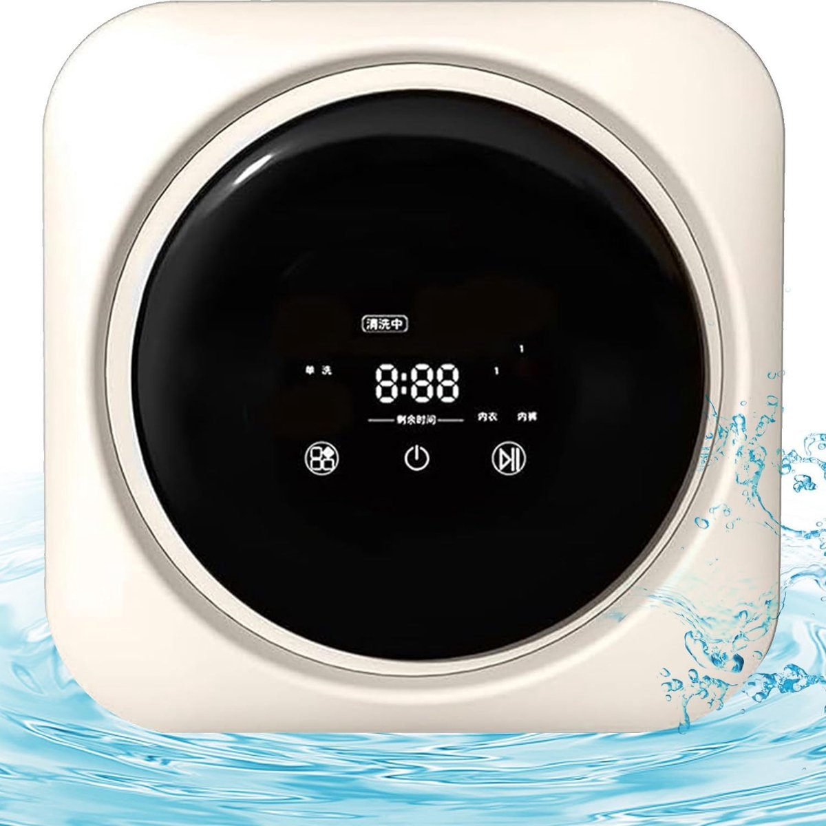 Compacte Wasdroger Mini Wasmachine Draagbare Dryer Kleding Wassen Drogen Zelfreinigende Trommel 3.5L Wit