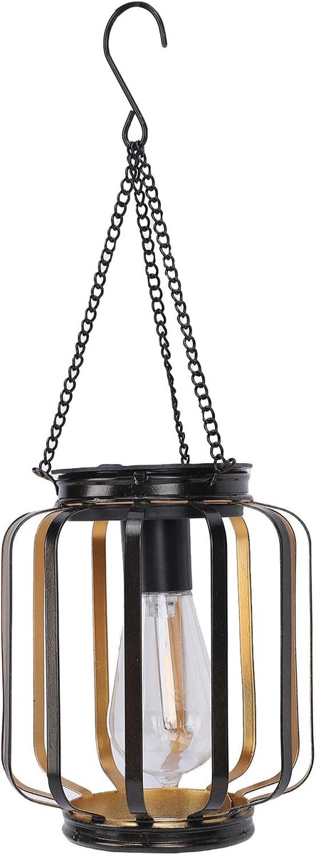 Zonne Lantaarn Buiten - Hanglamp Tuin - Buiten Decoratie - Vintage Stijl - 17 x 17 x 17 cm