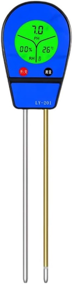 Bodemonmeter Digitaal - pH meter - Planten Verzorgen - Mechanische Sensor - 27 x 7 cm - Grijs