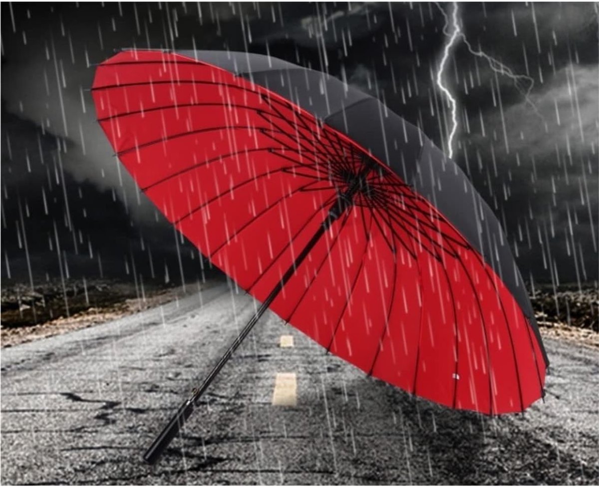 Grote Automatische Paraplu - Winddichte Paraplu Storm - Bescherming tegen Weer - Versterkte Glasvezelribben - 86 x 115 cm - Zwart — cadeau in Mode & Accessoires - foto 2