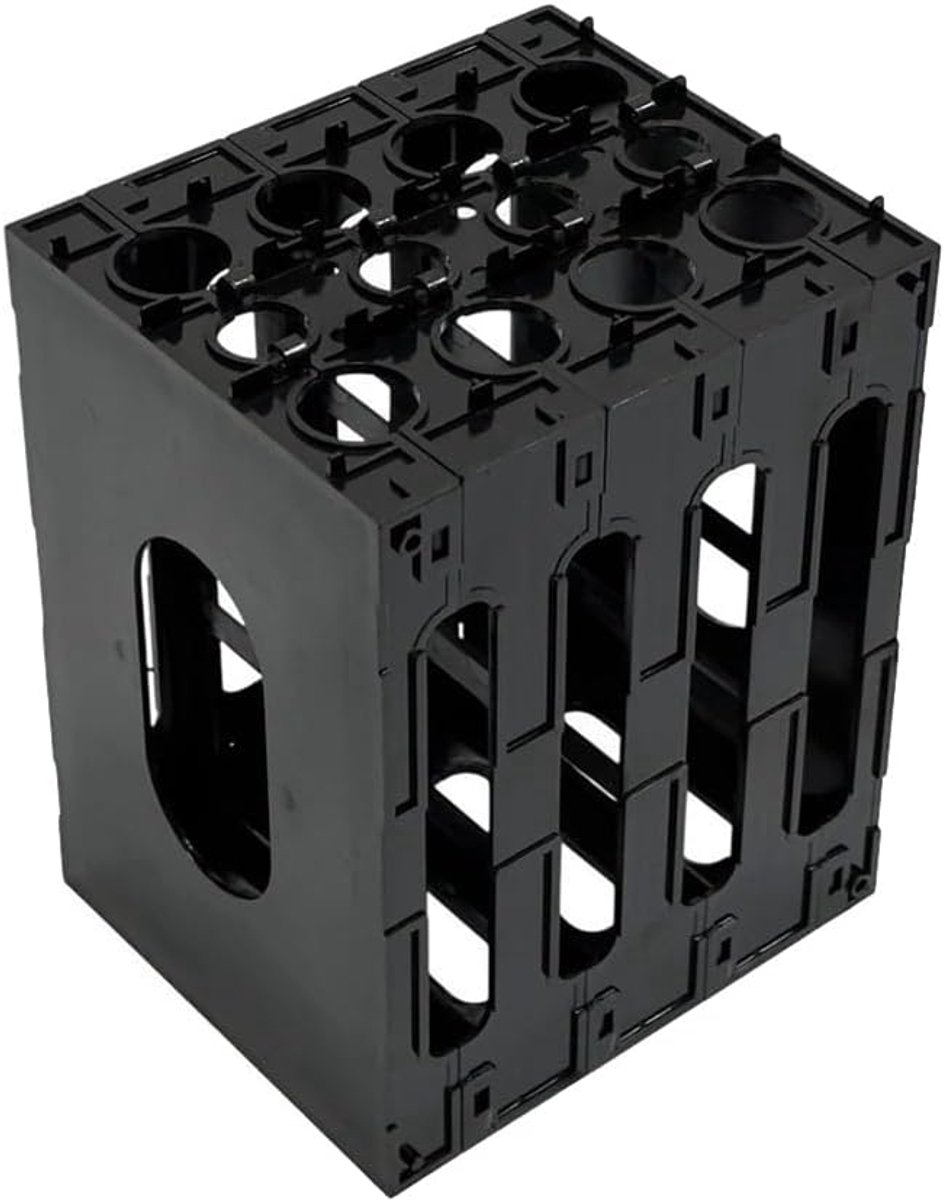 Batterijhouder ABS PC - Accu Frame - DIY Batterij Pakket - Vlambestendig Materiaal - 12V / 12.8V - Zwart