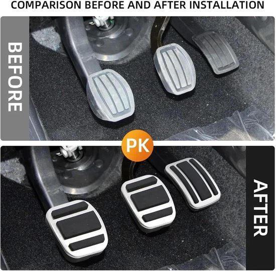 Pedaalhoezen Auto - Pedaalrubbers Antislip - Veiliger Rijden - Eenvoudige Installatie - 3 stuks - Metaal — afbeelding 4