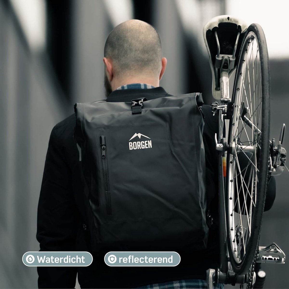 Fietstas voor Bagagedrager - Waterdicht - Draaggreep en Schouderriem - 25 Liter - Voor Fietsers