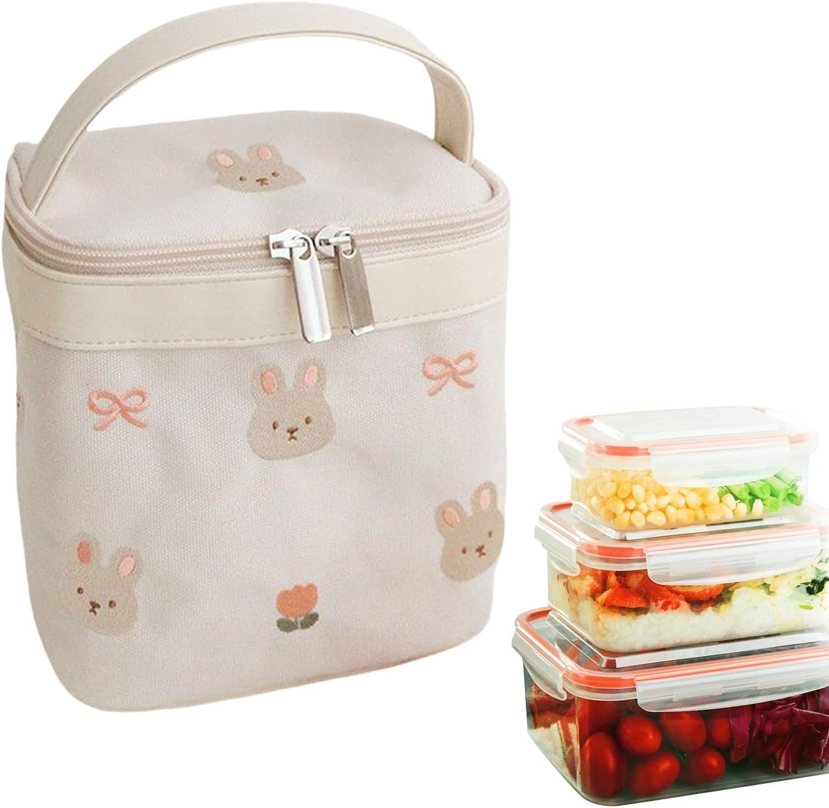 Koeltas Kindermotief - Lunchbox Herbruikbaar - Eten Onderweg - Isolerend Ontwerp - 19x17x10 cm - Multicolor