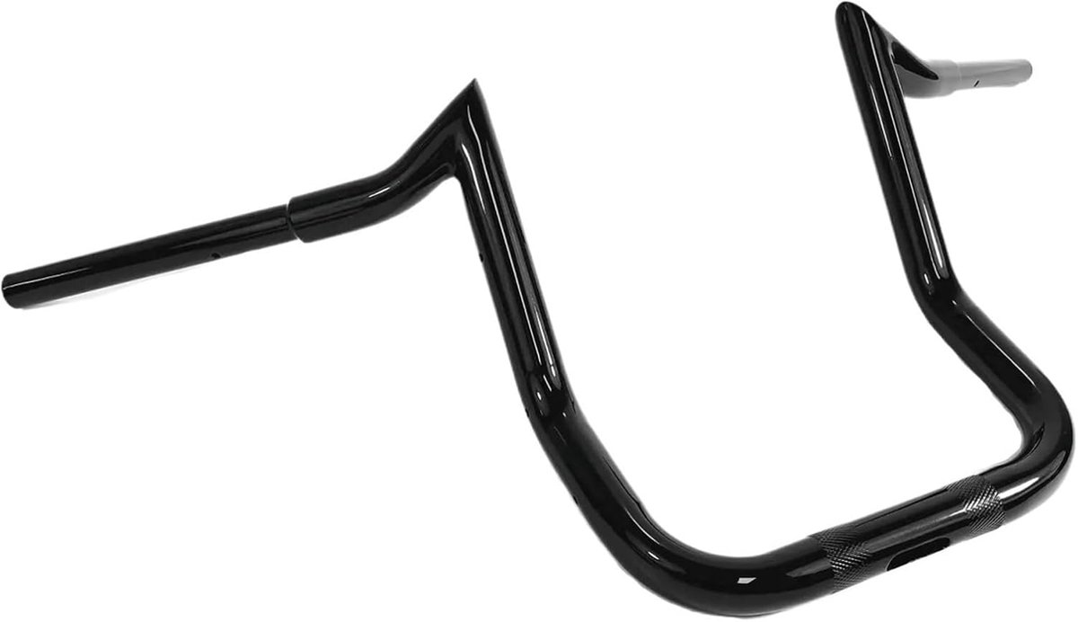 Motorfiets Stuur - Ape Hanger Stuur - Comfortabel Rijden - Ergonomisch Ontwerp - 12 Inch Rise - Glans Zwart