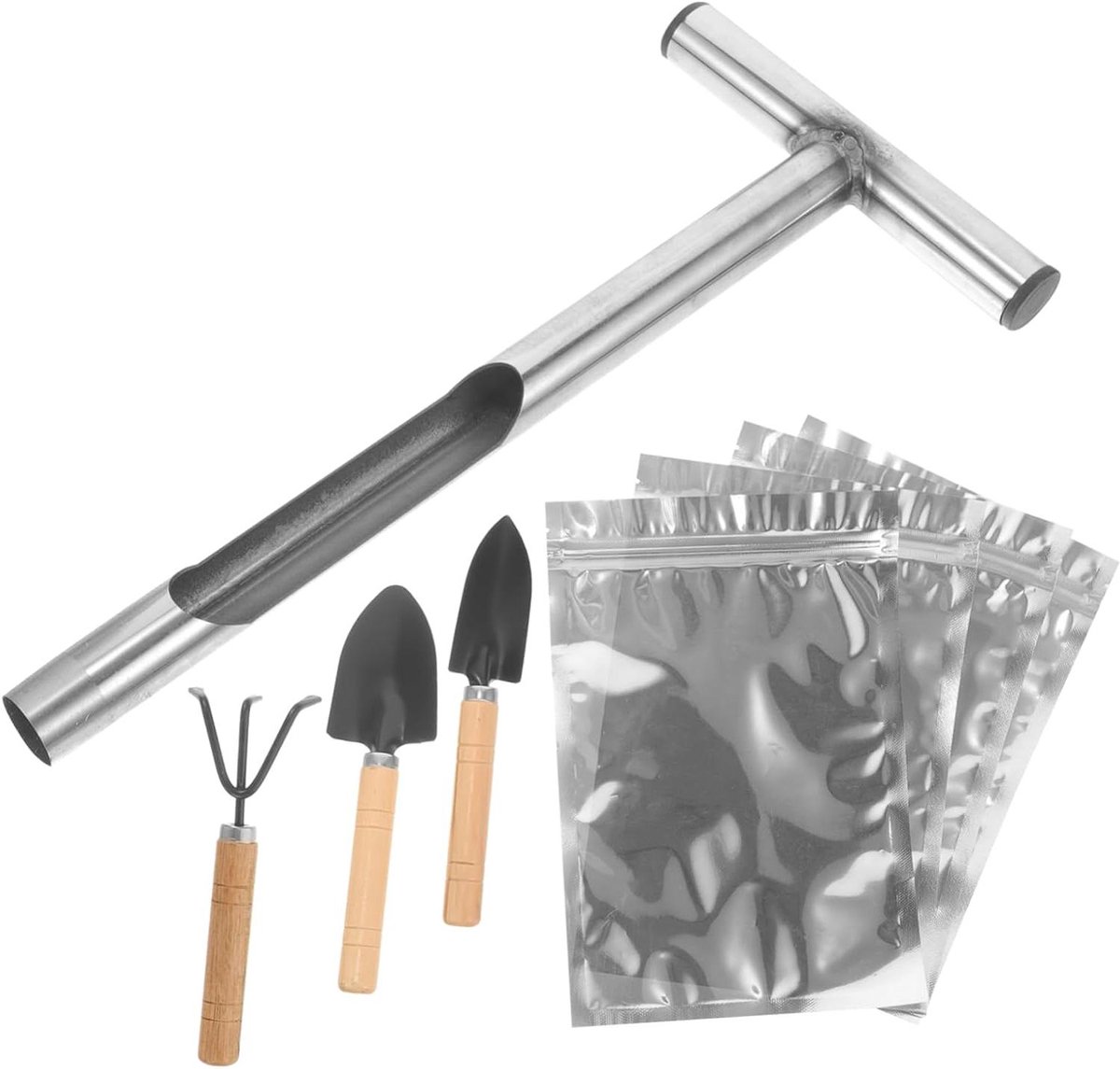 Bodem Sampler - Grond Meetinstrument - Bodem Analyse - Roestvrij Staal - 34.6 cm Lengte - Zilver