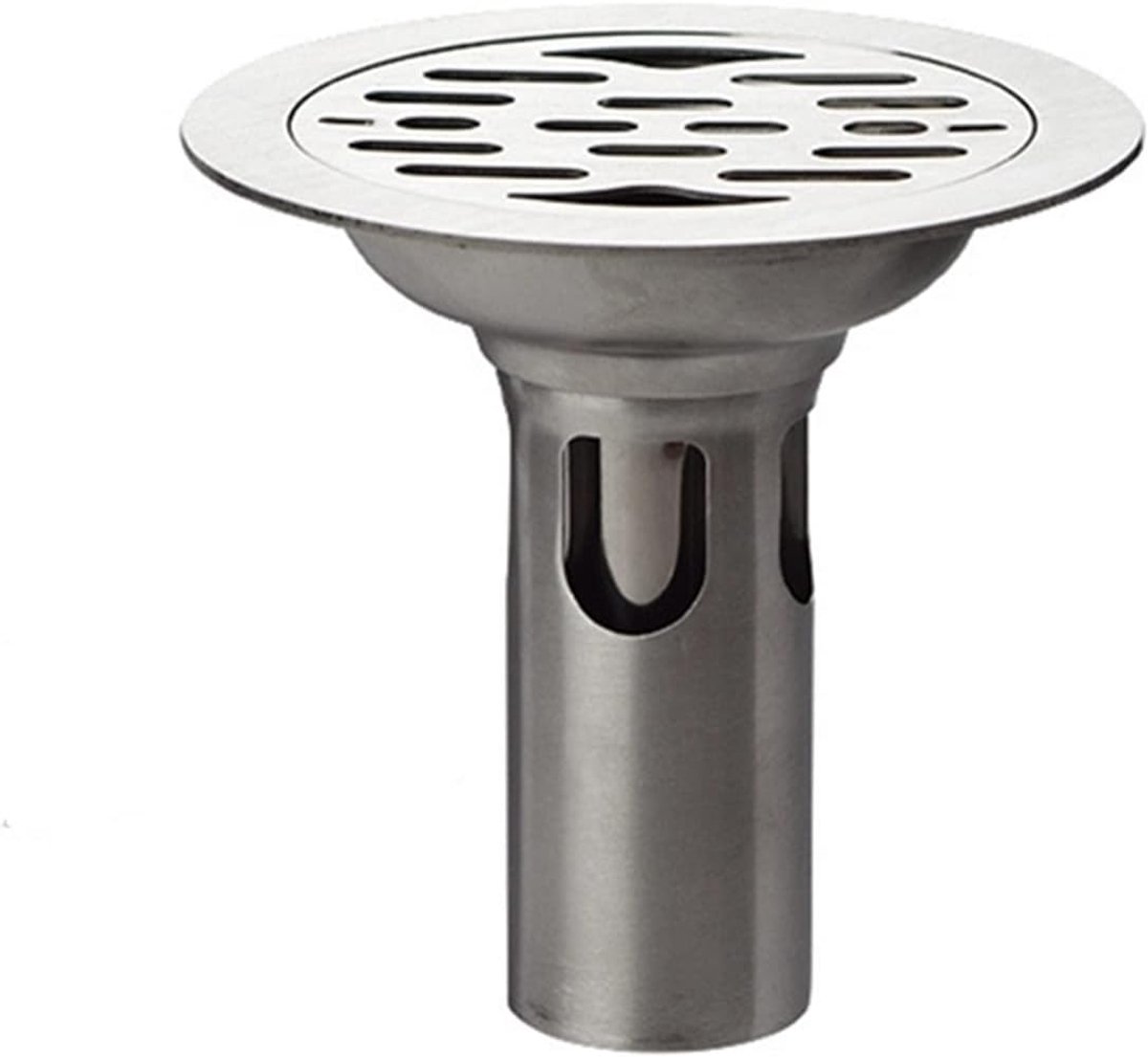 Afvoerputje RVS - Douchegoot Rooster - Badkamer Afvoer - Dubbele Anti-geur - 111 mm x 111 mm - Geborsteld