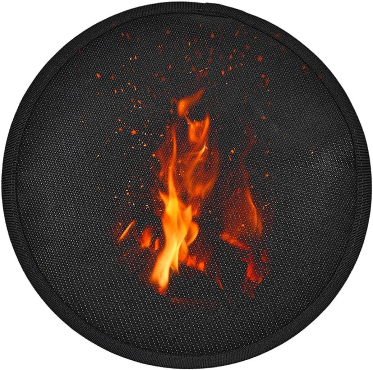 Brandwerende Mat - Onderlegger Vuurplaats - Terras Beschermen - Hittebestendig tot 1800°C - 91.5 cm Rond - Zwart
