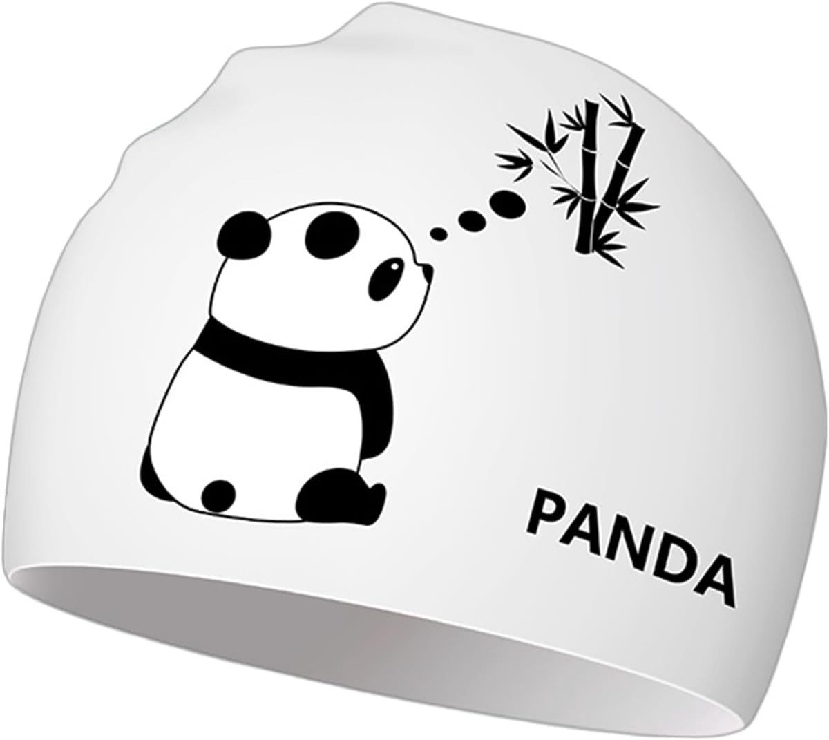 Zwemcap voor Mannen en Vrouwen met Panda Motief - Waterdichte Siliconen Zwemcap voor Korte en Lange Haar - Professionele Training en Wedstrijd