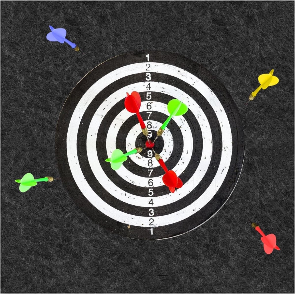 Dartbord Wandbeschermer 60 x 60 cm - Ideale Bescherming voor Muren, Kork Achterkant, Zwart, Dartbord Accessoires en Wandbescherming