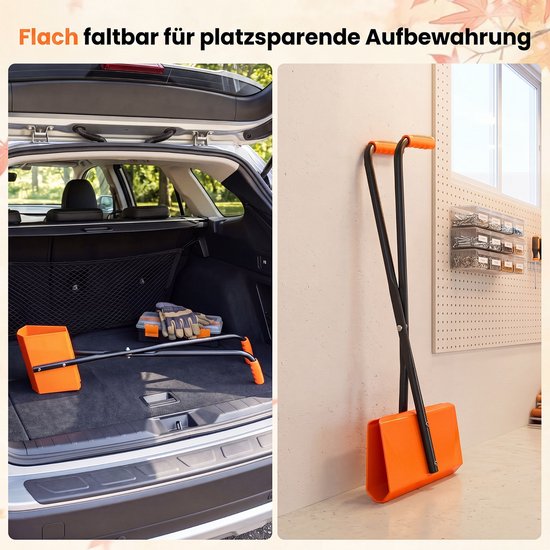 COSTWAY Multifunctionele Bladgrijper 92 cm, Metalen Constructie - Opraapgrijper met Antislip Handgreep, Bladhark met Lange Steel, Bladschep, voor Gras en Tuinafval van Costway — afbeelding 4