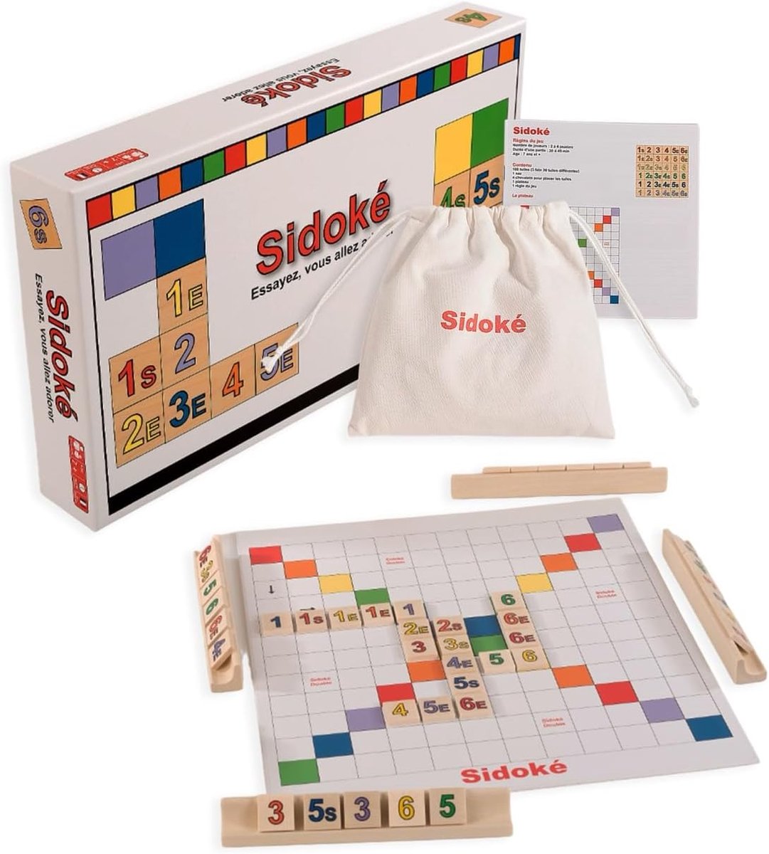 Thijox - Sidoké Bordspel - Strategie- en Denkspel voor Gezinnen - 6 Cijfers & 6 Kleuren - Geschikt voor Kinderen vanaf 7 Jaar - Leuk Spel voor Feesten