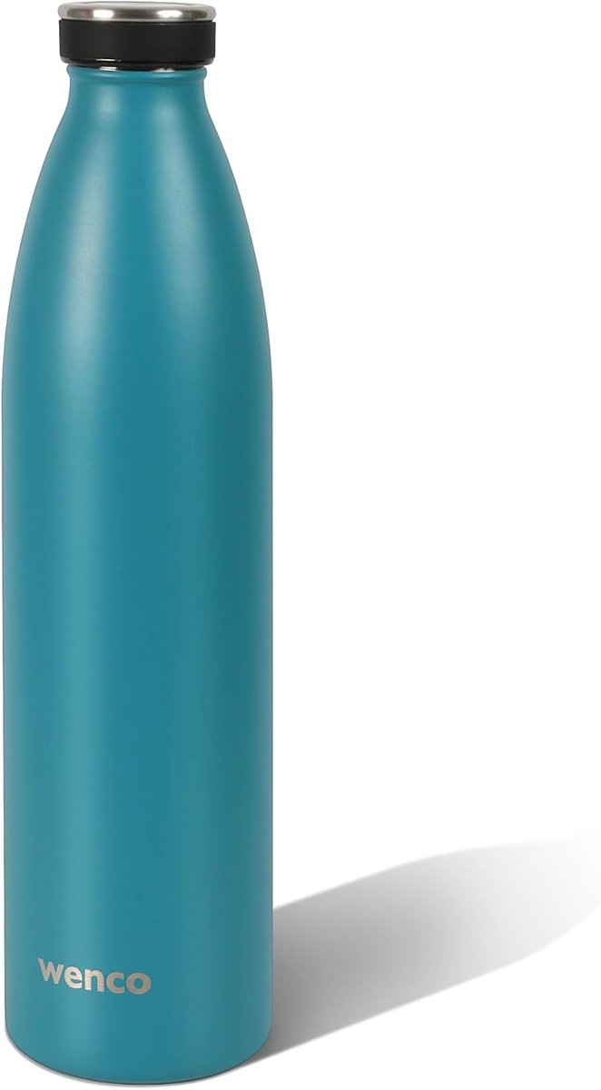 Thijox - Roestvrijstalen Drinkfles 1000 ml - Caribbean Blue - Lekvrij, BPA-vrij, Geschikt voor Koolzuurhoudende Dranken - Perfect voor Kinderen, Sport