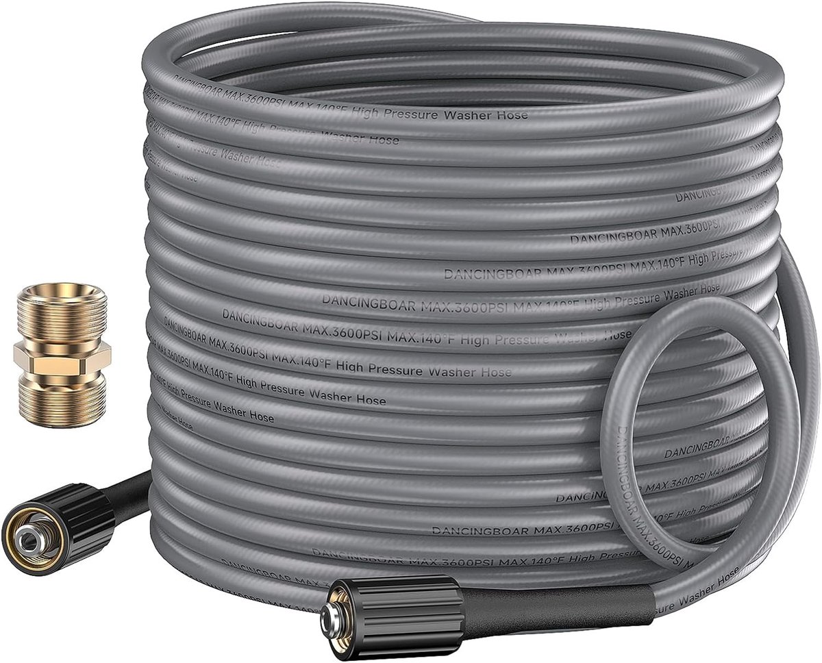Thijox - 10M Hogedrukreiniger Vervangingsslang 3600 PSI Flexibele M22 14mm Knikbestendig PVC Slang voor Auto Reiniging en Tuinwerk